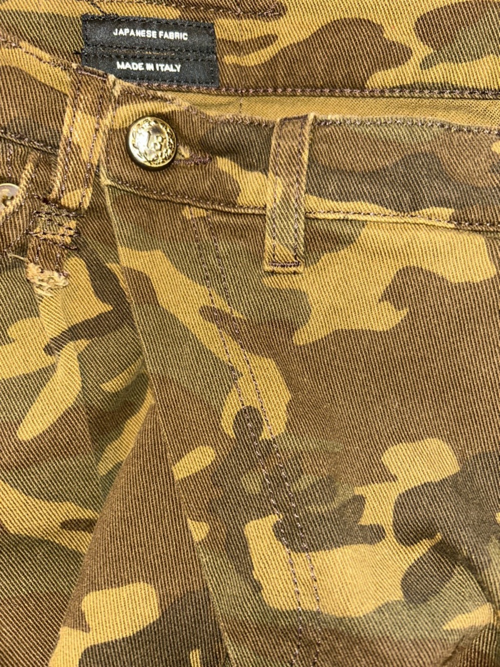R13 sz 25 CAMO X-OVER Camouflage Skinny Jeans in Brown and Olive Tones - Picture 6 of 8